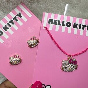 Hello Kitty Sparkling Pink Jewelry Set